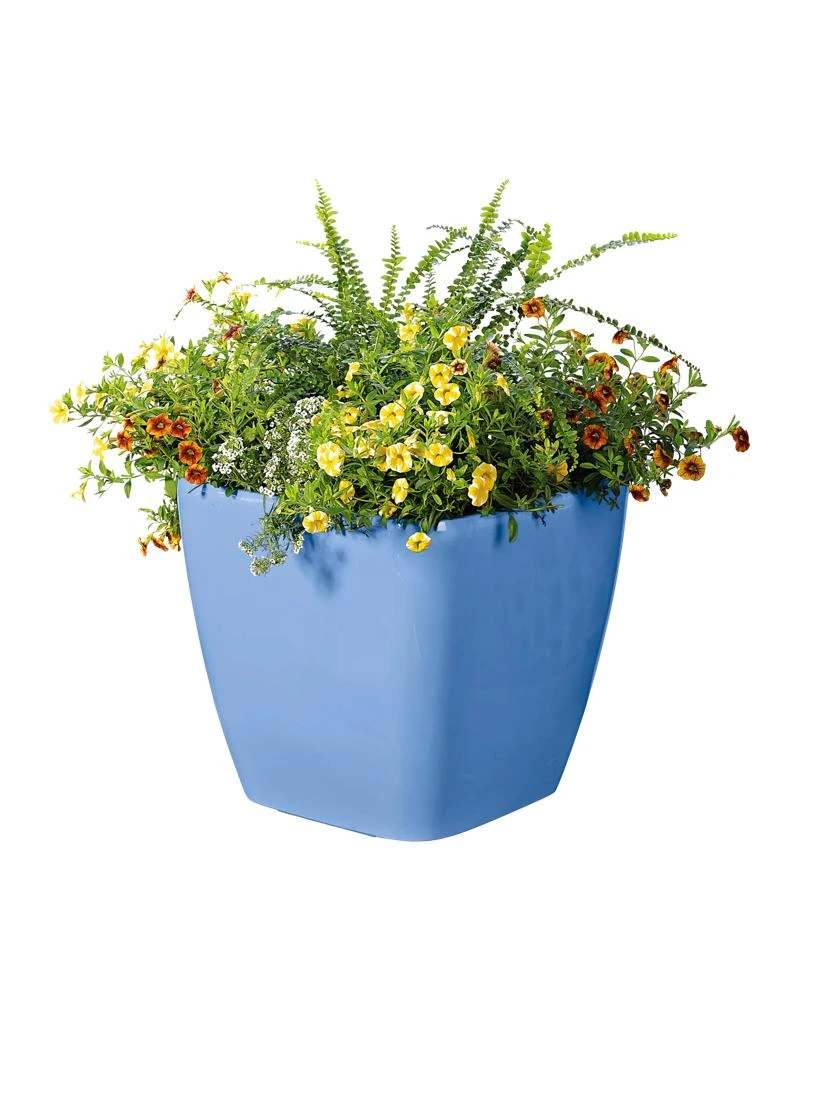 Viva Square Self-Watering Rolling Planter, 14" Diameter - Image 4