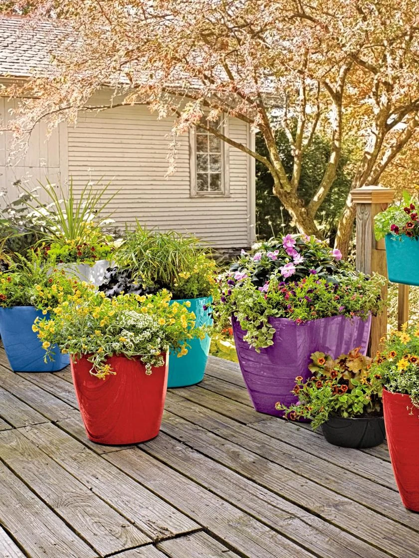 Viva Round Self-Watering Rolling Planter, 14" Diameter - Image 2