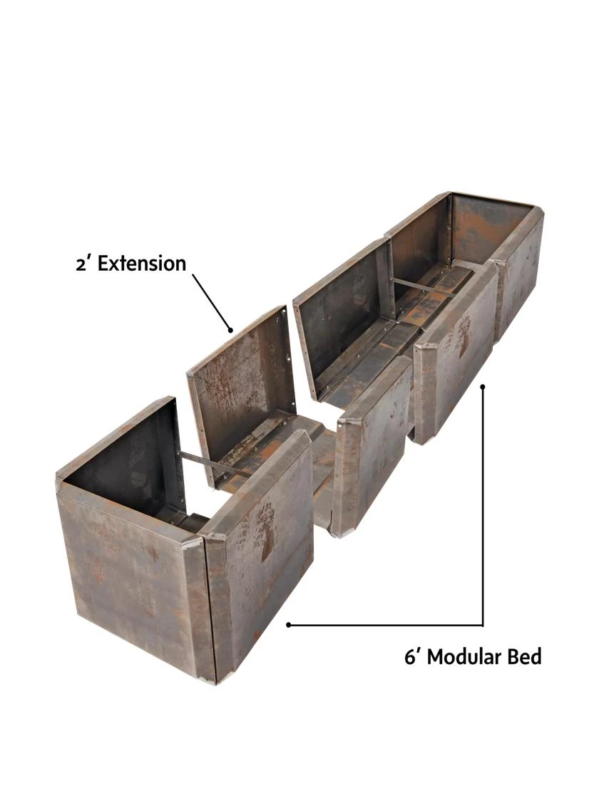 Corten Steel Modular Raised Bed, 2'x6' - Image 7